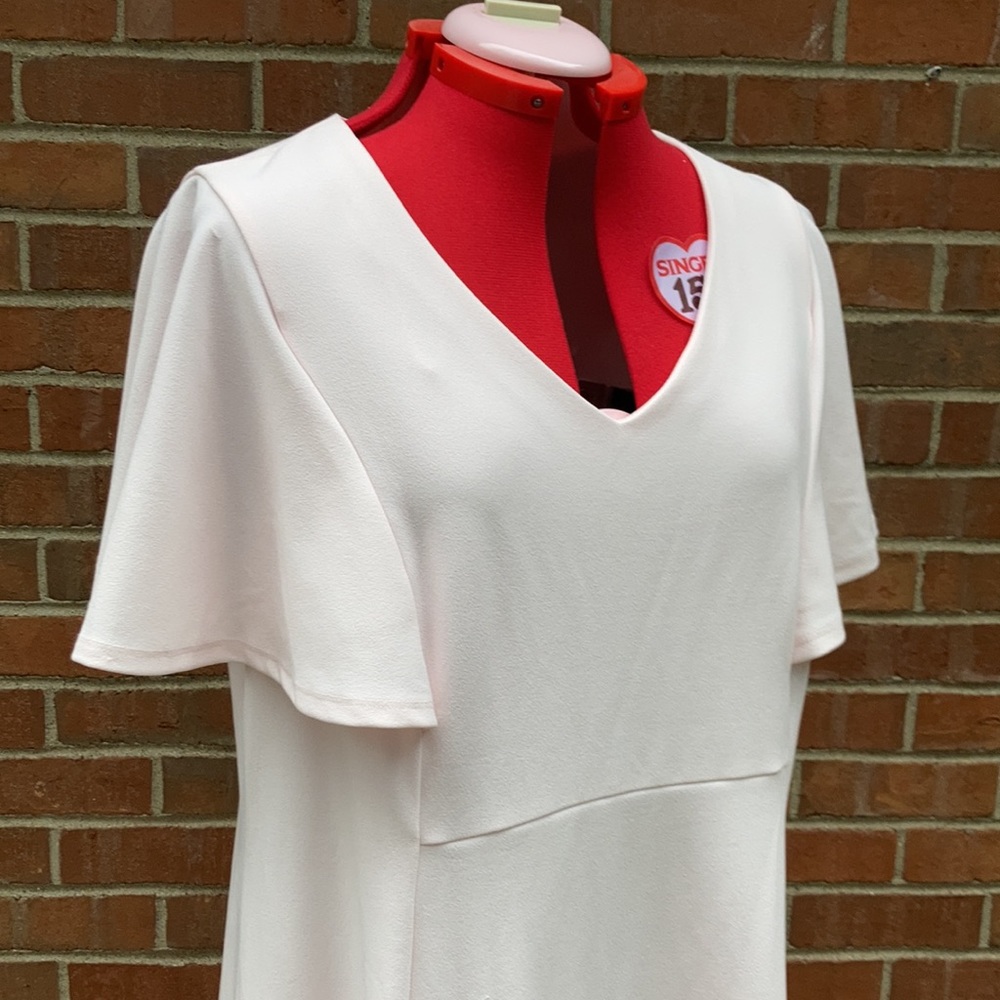 NWT light pink W sleeves V-neck dress